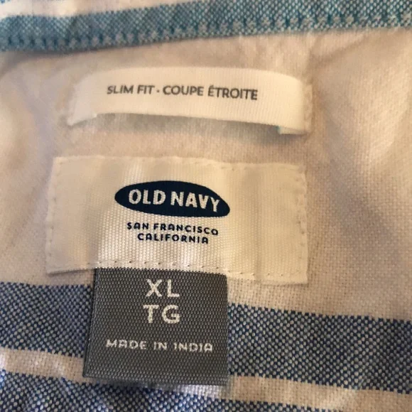 Old Navy short sleeved button down shirt XL slim - Picture 4 of 5